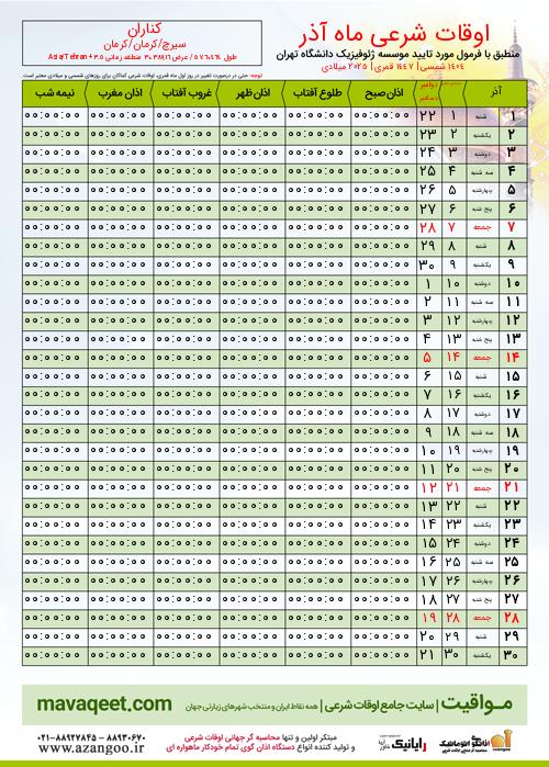 پیش نمایش فایل تصویری اوقات شرعی