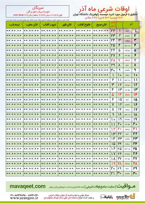پیش نمایش فایل تصویری اوقات شرعی